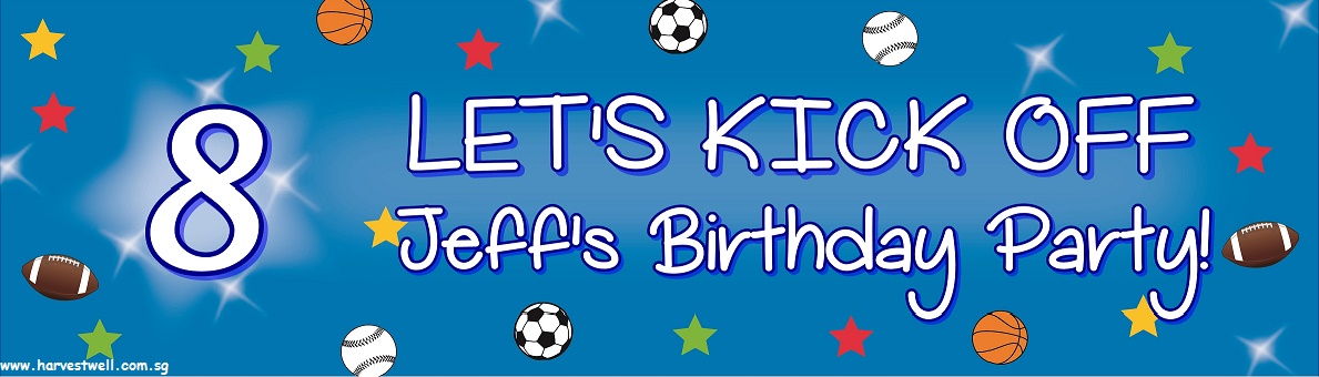 Birthday Sports Customized Banner